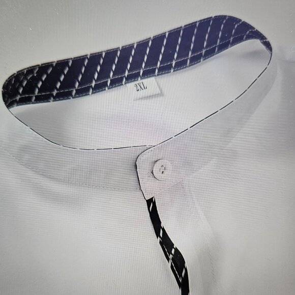 Brand new mens  plus size white long sleeve button down dress shirt shirt - Picture 3 of 5